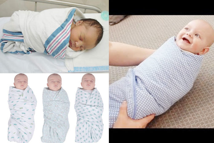 swaddle a baby step by step method
