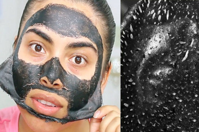 Charcoal mask to remove blackheads