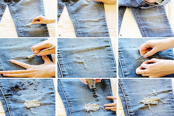 WonderFil Specialty Threads - How to Patch Jeans on the Inner Thigh