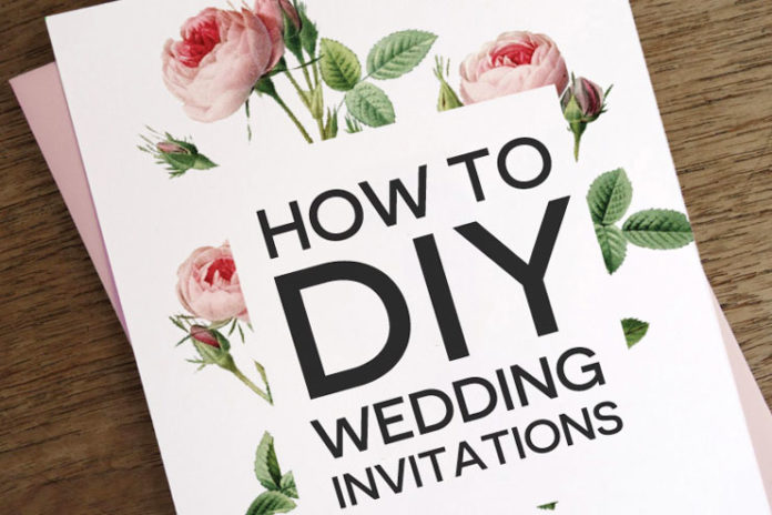 DIY wedding invitations
