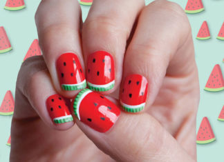 Some exciting watermelon nail designs Watermelon nail designs