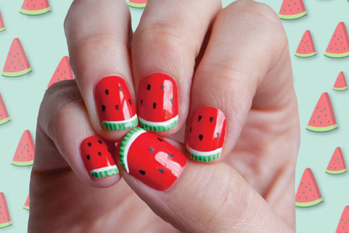 Watermelon nail designs