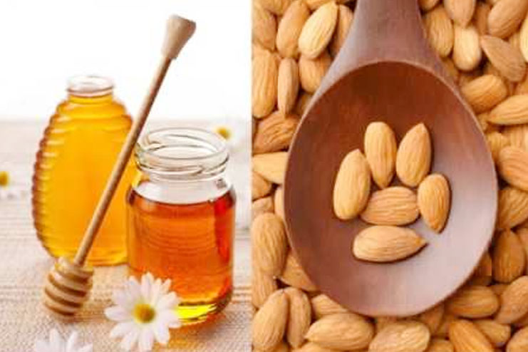 Honey natural almond face pack for skin moisturisation and cleansing