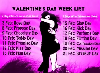 Have You Read About Valentine’s Day Week List Yet? (An Interesting And Insane Compilation)