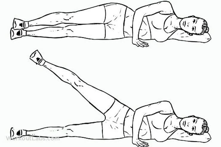 Бок вправо. Упражнение подъем ноги лежа на боку. Упражнение лежа на боку поднимать ногу. Махи ногами лежа. Упражнение поднятие ног лежа на боку.