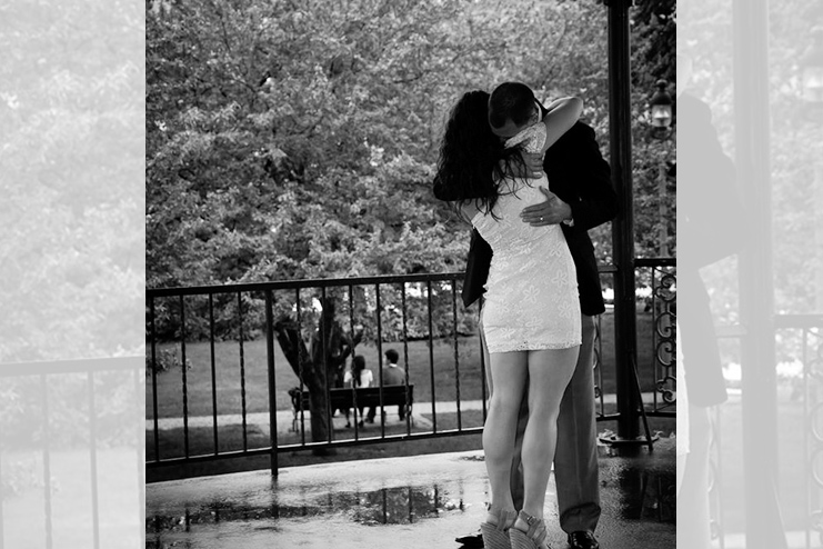 The hug with back rub