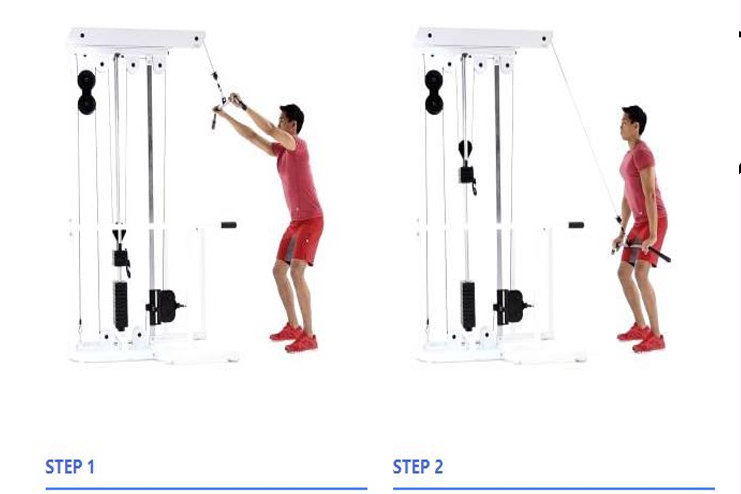 Straight arm pull down - 10 reps