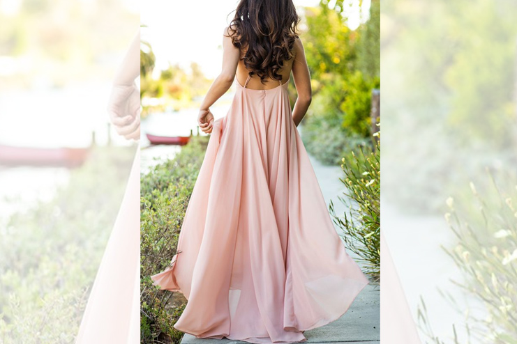 A flowy dress or maxi dress with heels