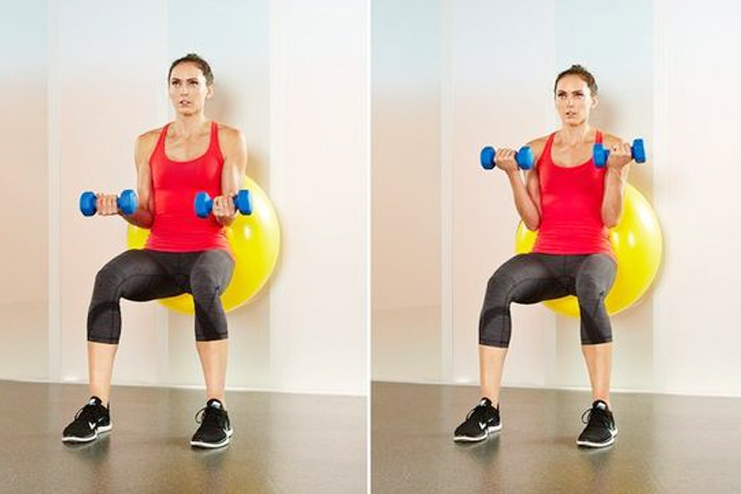 Stability Ball Workout for Biceps