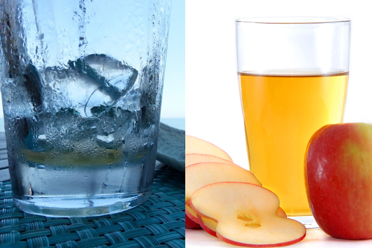 Apple cider vinegar and ice water toner