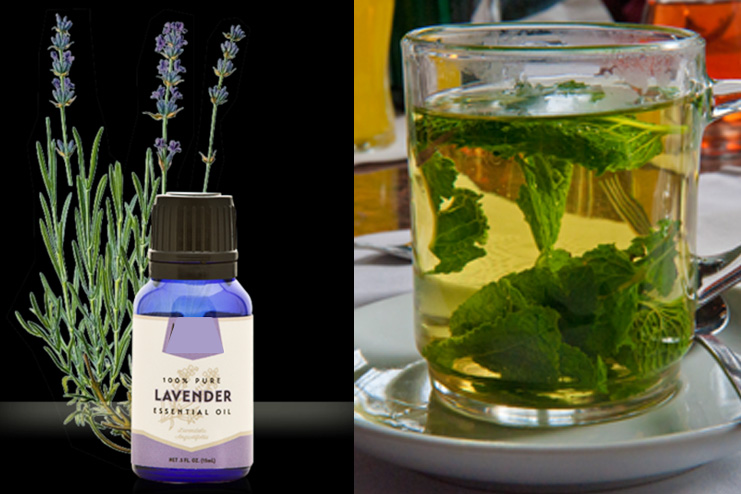 Peppermint tea and lavender oil toner