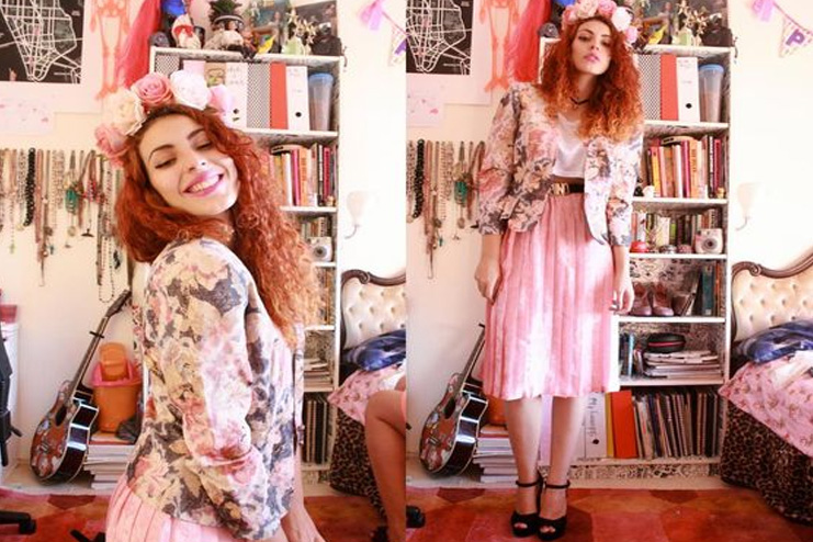 The Pleated Skirts Go pink