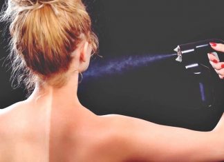 Guide To Spray Tan – Everything You Possibly Need To Know Spray-Tanninghttps://tanninglotion.org/wp-content/uploads/2017/12/woman-body-paint-airbrush-professional-beauty-spray-tan-vs-tanning-bed-feature-ss.jpg