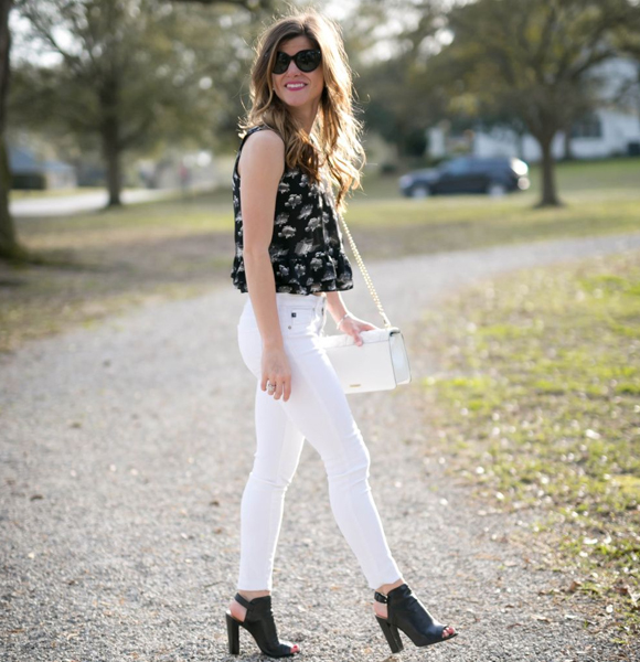 Printed-Black-Top