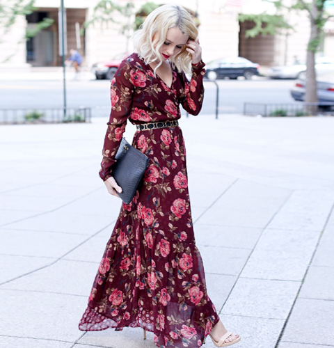 Maroon-Floral-Maxi-Dress