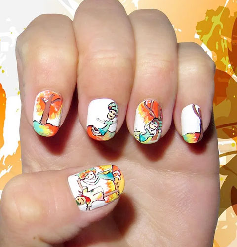 Romantic-Fall-Nail-Art