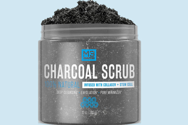 M3 Naturals Activated Charcoal Scrub Pore Minimizer Exfoliator