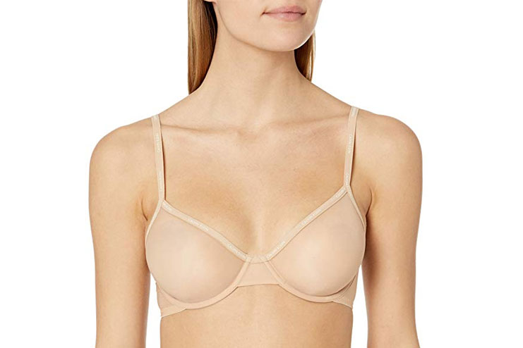 Calvin Klein Sheer Marquisette Demi Unlined Bra