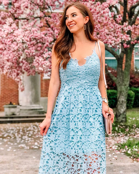 Light Blue Lace Dress