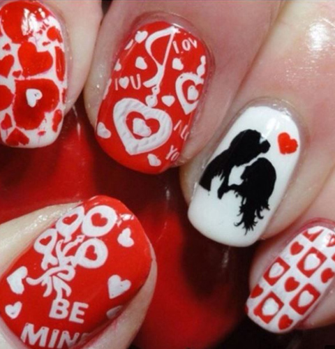 Lovestory Red Nail Art