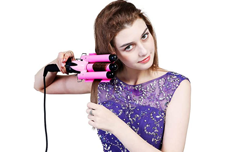 Curling Iron Hair 1 Inch 3 Barrel Hair Waver Hand