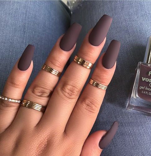 Matte Burgundy Nail Polish For A Burgundy Dress