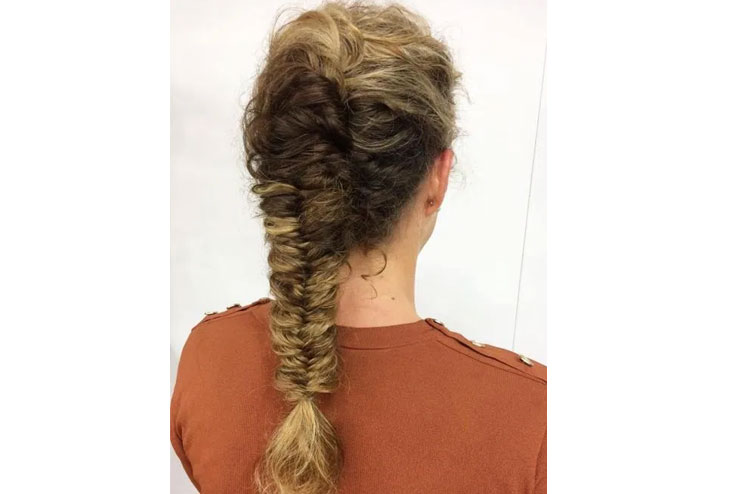 Hold The Curls With A French Braid