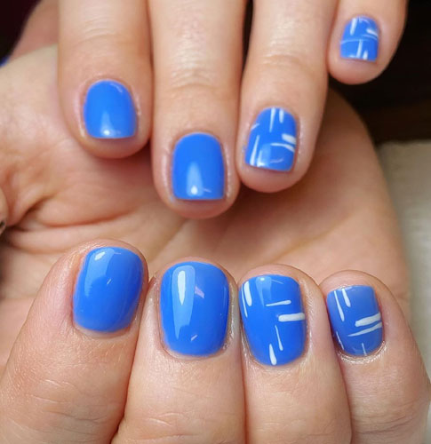 Light Blue And White Nail Polish