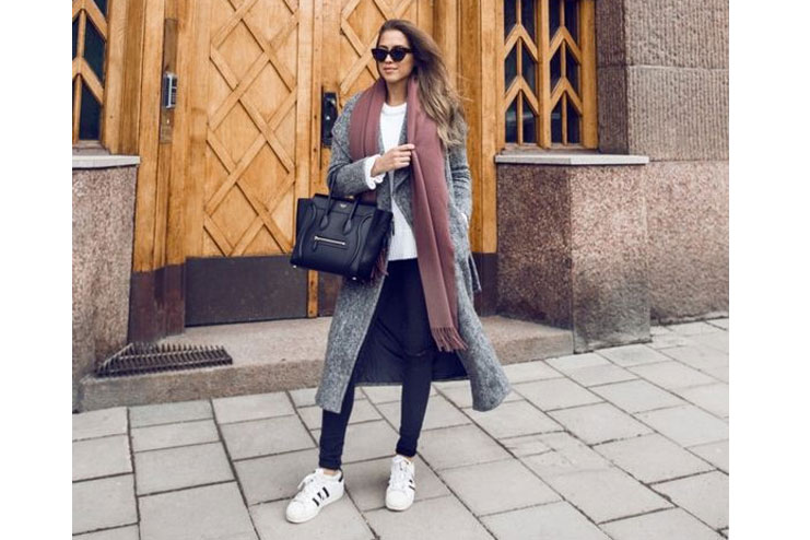 Long Coat, Scarf and Jeans