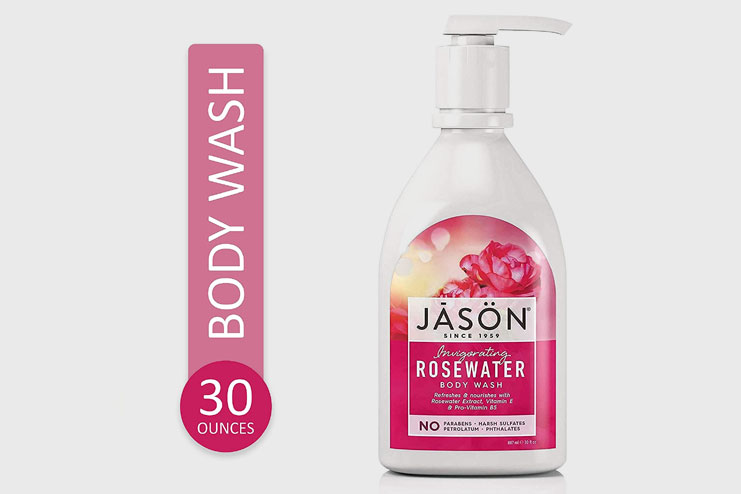 Best For All Skin Types Jason Invigorating Rose Water Organic Body Wash