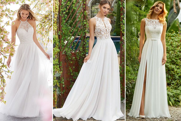 Sleek A-Line Wedding Gown