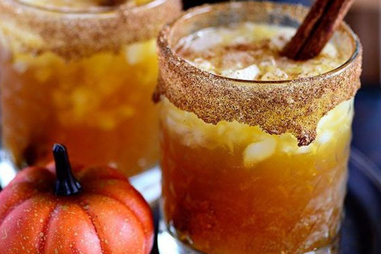 White Whiskey Pumpkin Spiced Cocktail