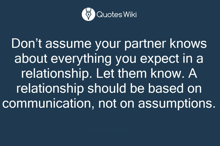 Seek Answers From Your Partner Not Assumptions