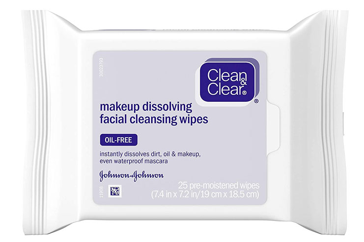 Clean Clear Oil-Free Makeup Dissolving Facial Cleansing Wipes