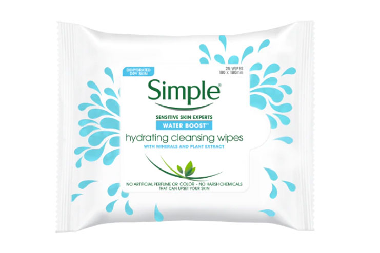 Simple Water Boost Cleansing Wipes