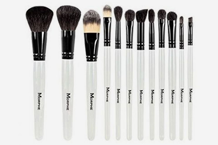 Morphe Set 706-12 Piece Black And White Travel Set