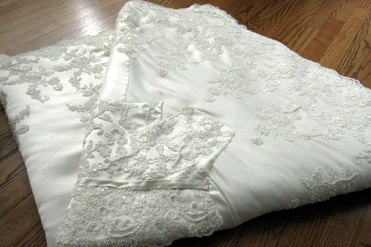 Wedding dress quilt