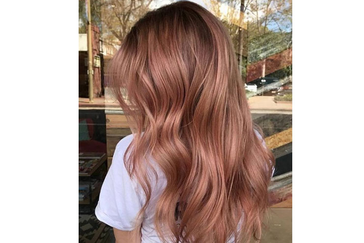 Pink brown hair